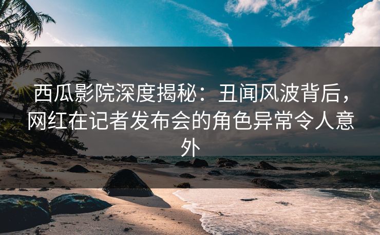 西瓜影院深度揭秘：丑闻风波背后，网红在记者发布会的角色异常令人意外