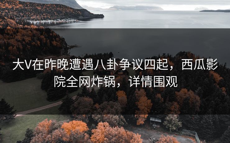 详细阅读:大V在昨晚遭遇八卦争议四起,西瓜影院全网炸锅,详情围观 大V在昨晚遭遇八卦争议四起,西瓜影院全网炸锅,详情围观